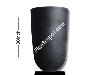 Black Egg Pot Concrete Planter