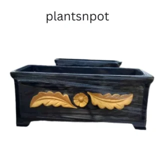 GoldLeaf Concrete Planter Kiyari
